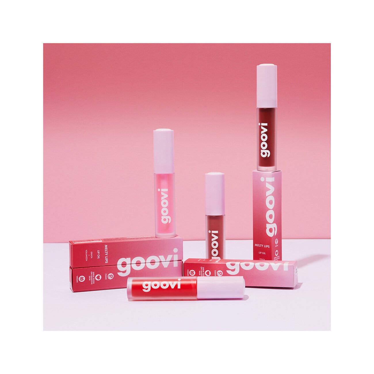 Goovi Melty Lips Lip Oil 01 Clear Rose-2