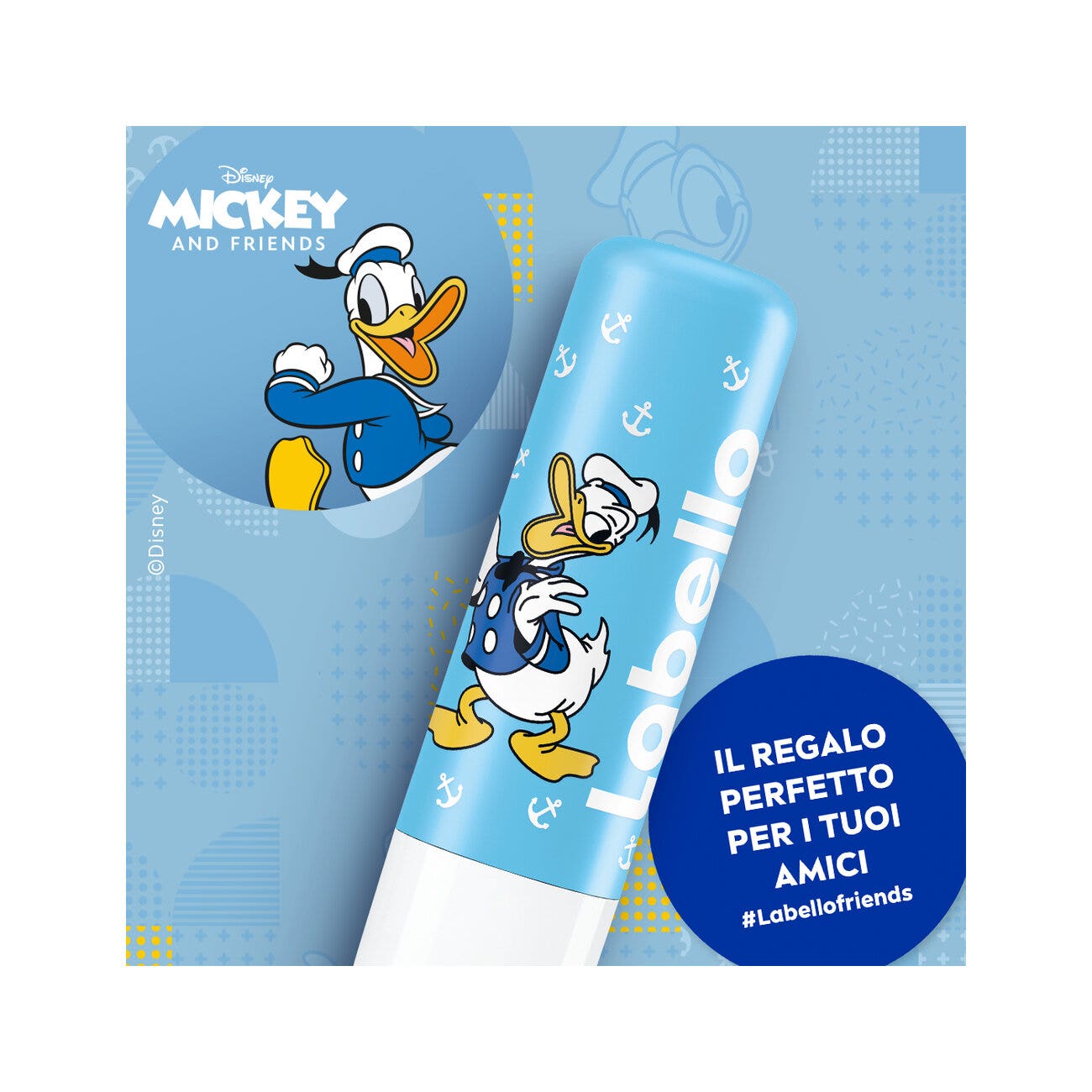 Labello Hydro Care Disney Limited Edition Donald Duck Burrocacao Labbra Idratante Con Spf15 4,8g-4