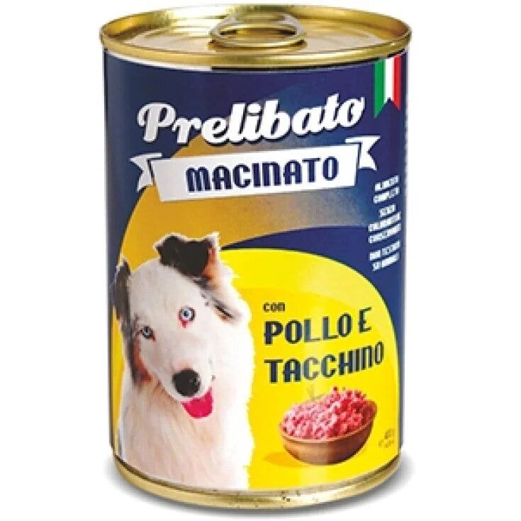 Unipro Prelibato Macinato Pollo e Tacchino Cibo Umido Per Cani Adulti 400g-1