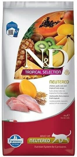 Farmina N&D Cat Tropical Selection Neutered Chicken Per Gatti Sterilizzati 10kg-1