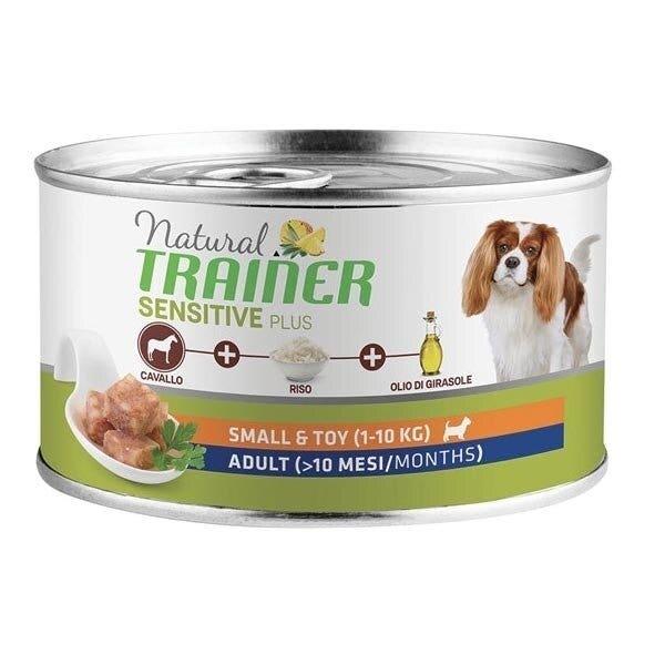 Natural Trainer Cane Sensitive Plus No Gluten Small & Toy Adult con Cavallo e Riso 150g-1
