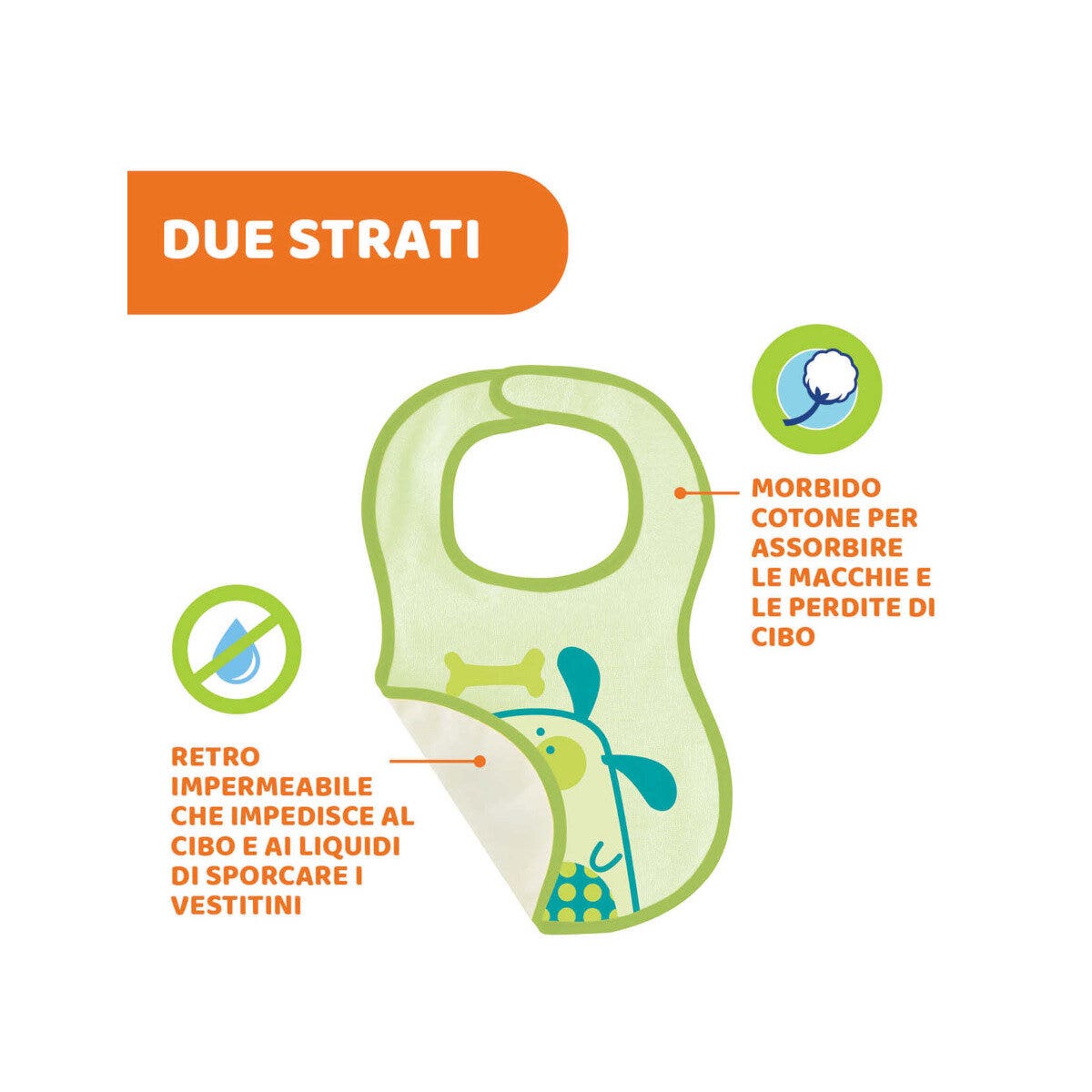 Chicco Bavaglini Easy Meal 6+ Mesi 2 Pezzi-4