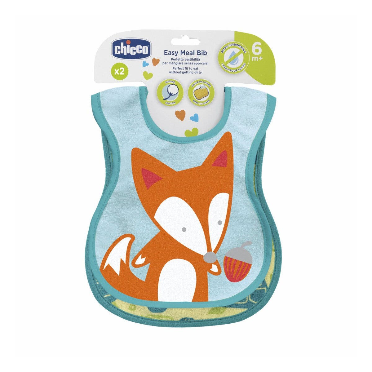 Chicco Bavaglini Easy Meal 6+ Mesi 2 Pezzi-6