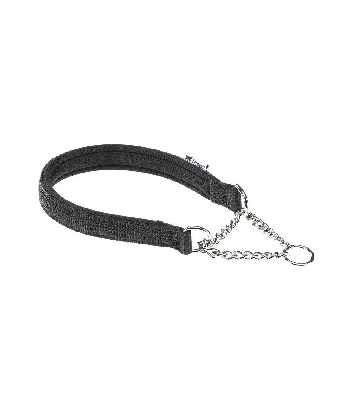 Ferplast Daytona CSS Collare Semistrangolo Nylon Soffice Imbottitura Nero Per Cani CSS25/65-1