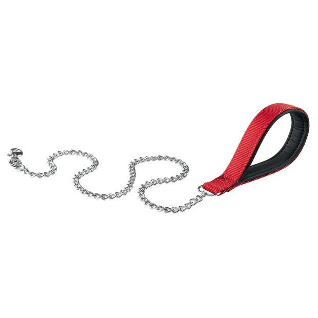 Ferplast Daytona Guinzaglio Corto In Nylon Con Impugnatura Imbottita Rosso Per Cani GM25/100-1