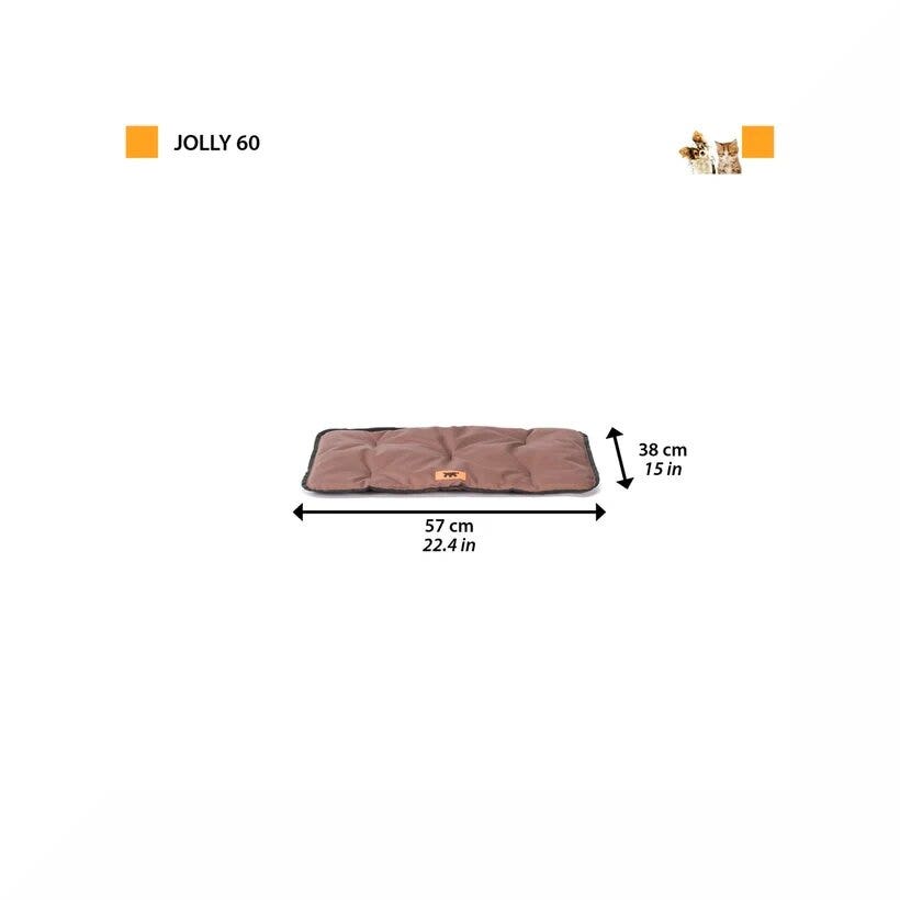 Ferplast  Jolly 60 Materassino Per Cani Tessuto Tecnico Nero 57 x 38 cm-2