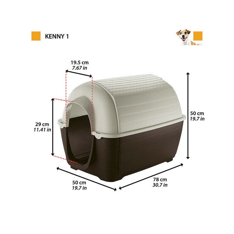 Ferplast Kenny Cuccia In Resina Termplastica Per Cani 50x78xh50cm-5