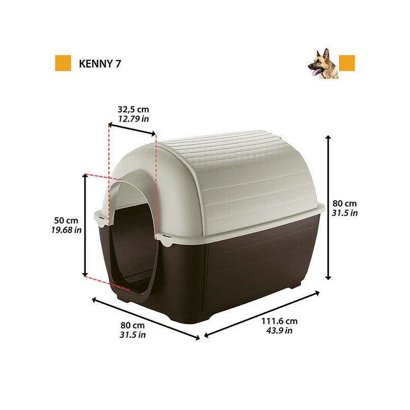 Ferplast Kenny Cuccia In Resina Termplastica Per Cani 80x111,6xh80cm-5