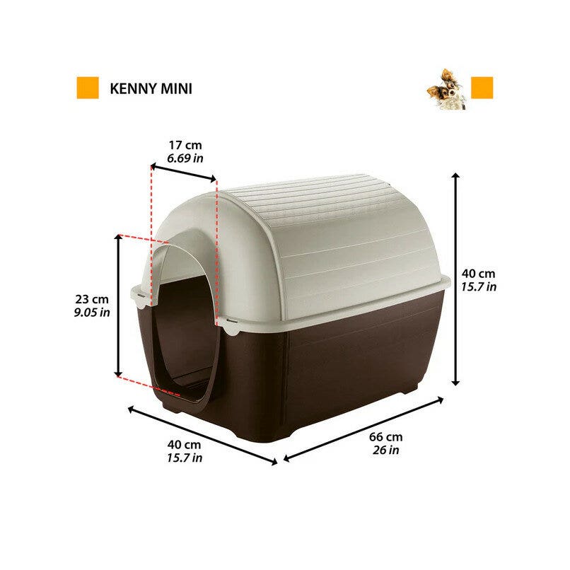 Ferplast Kenny Cuccia In Resina Termplastica Per Cani 40x66xh40cm-5