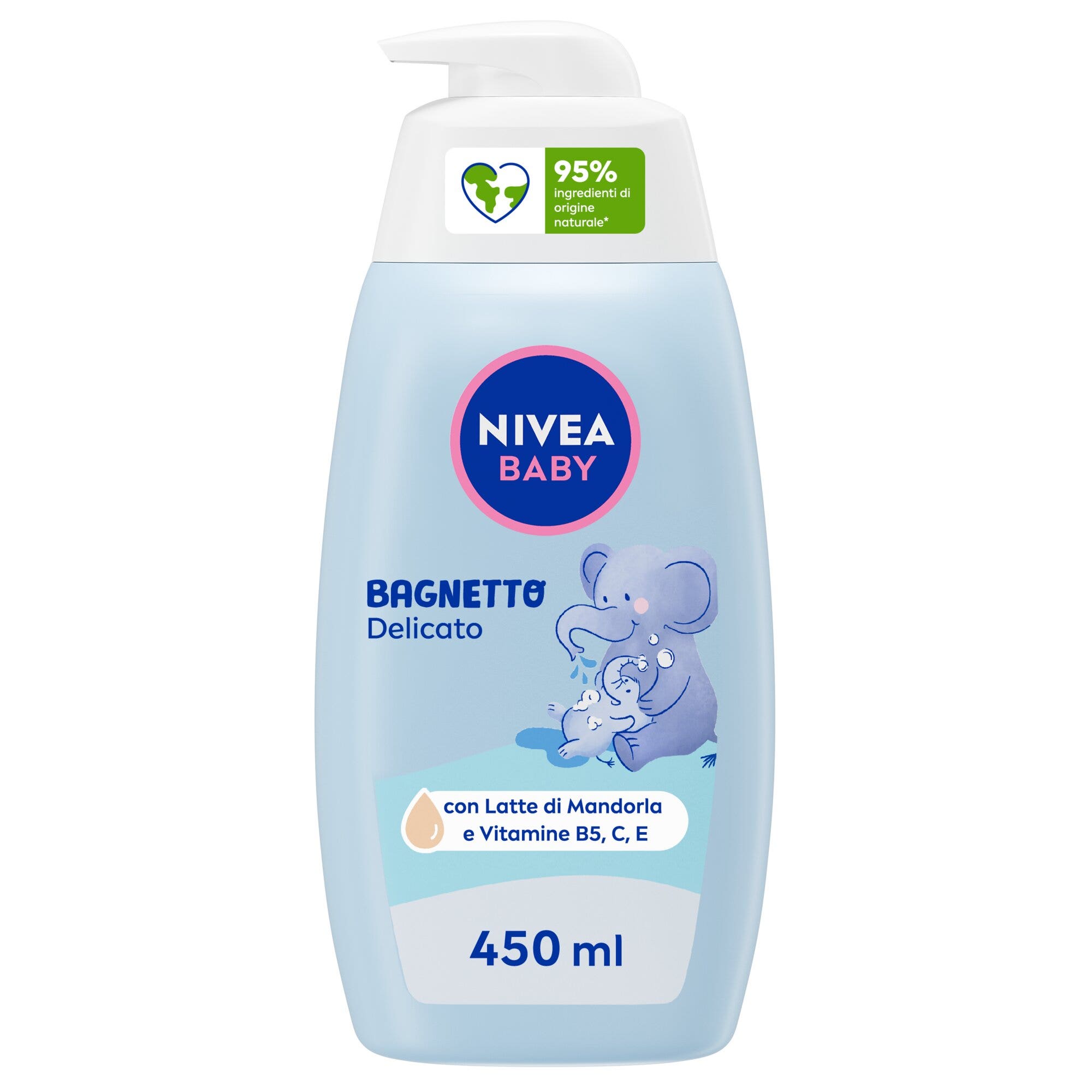 Nivea Baby Bagnetto Delicato 450 ml Detergente Neonato Per Una Detersione Delicata E Idratante-5