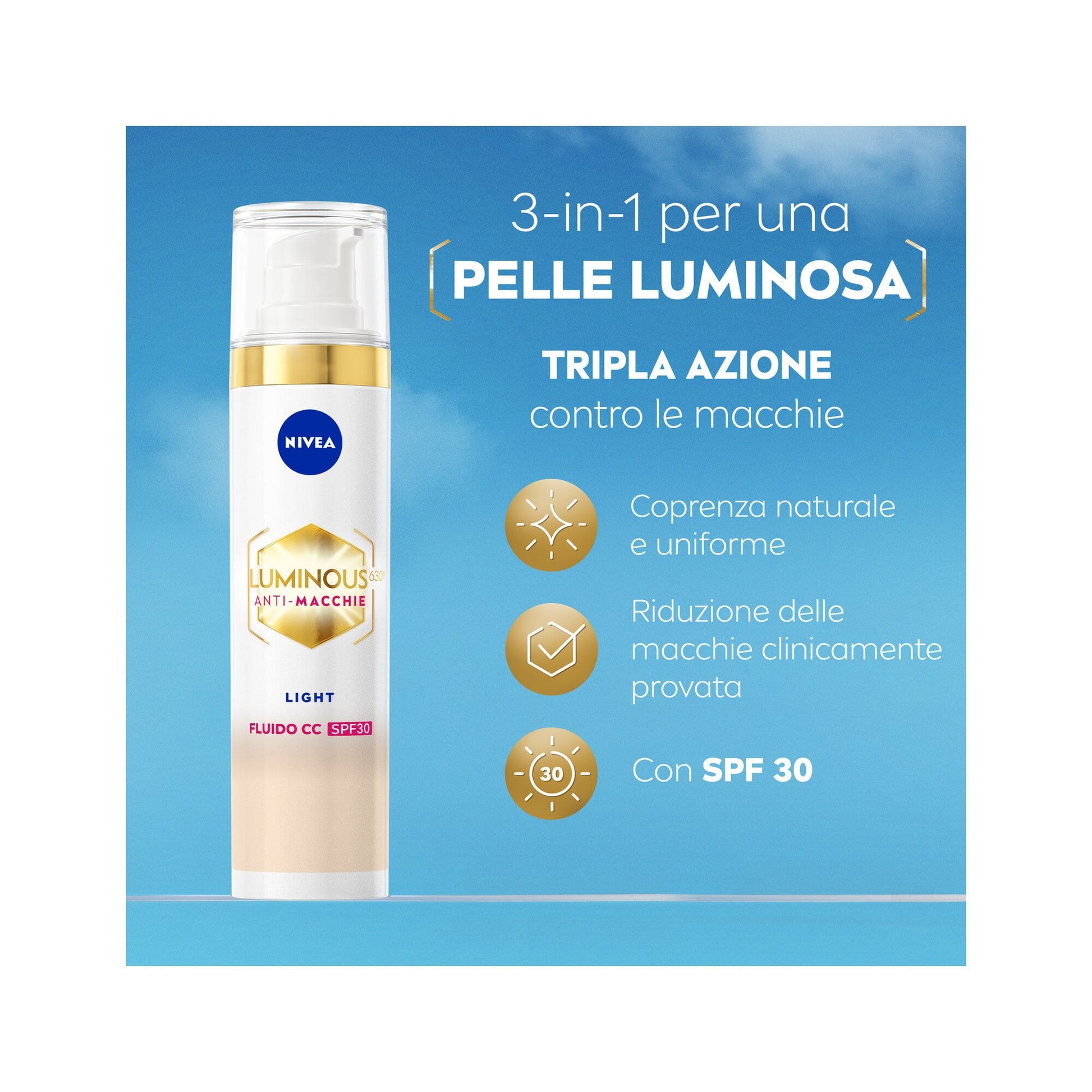 Nivea Cellular Luminous630 CC Anti-Macchie SPF30 40ml 01 Light-2