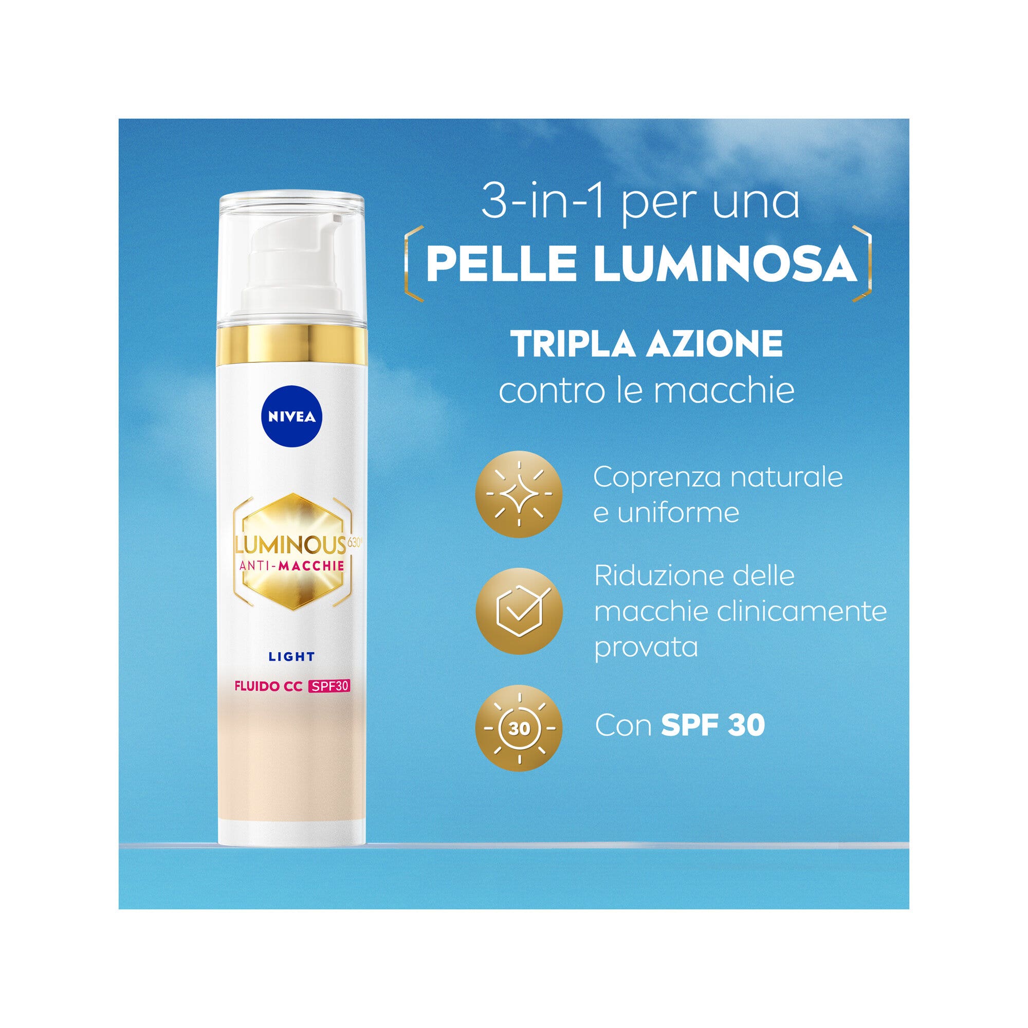 Nivea Cellular Luminous630 CC Anti-Macchie SPF30 40ml 01 Light-2