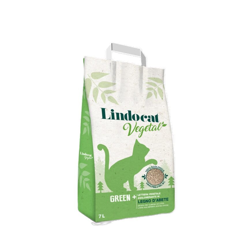 Lindocat Vegetal Green + Lettiera Per Gatti 7L-1