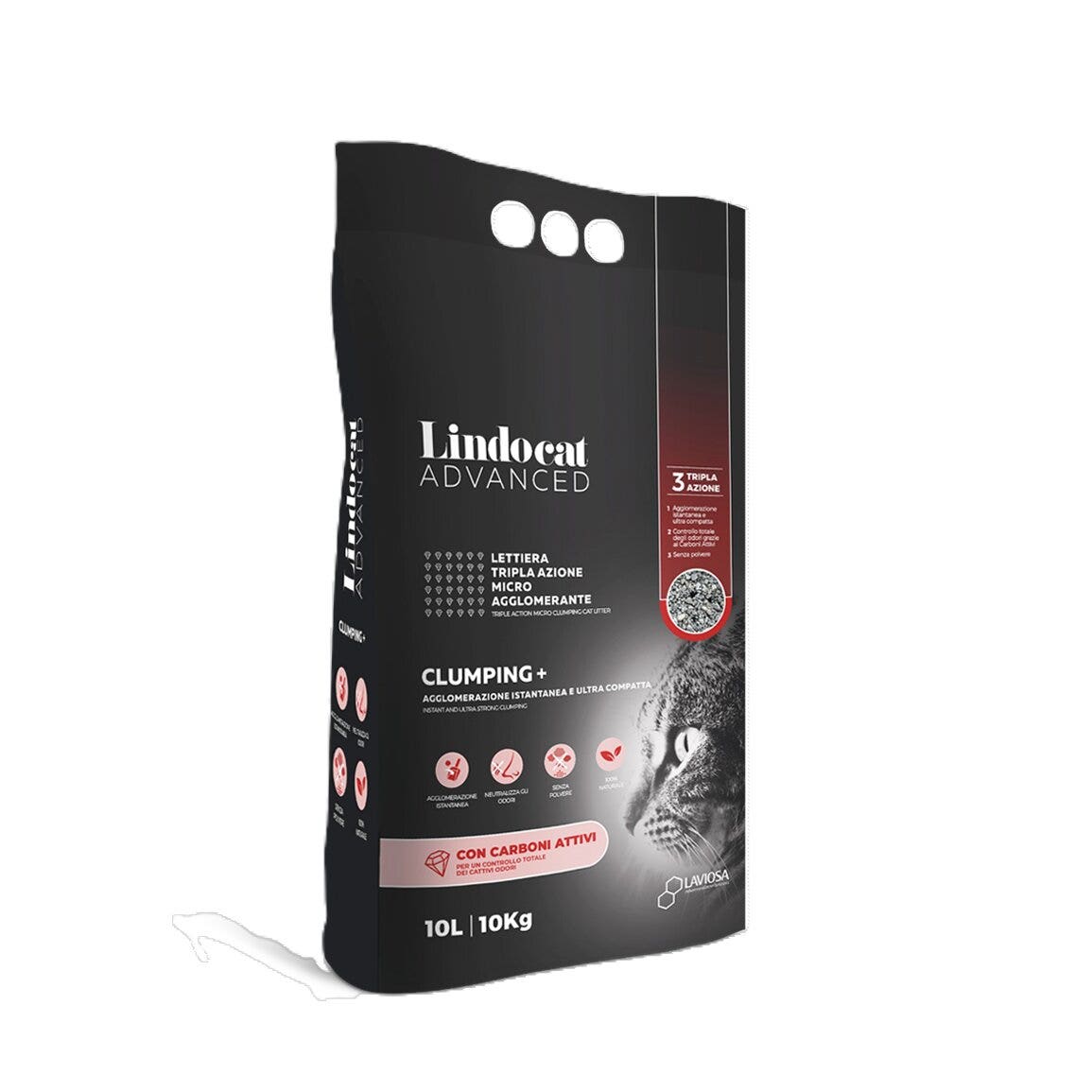 Lindocat Advanced Clumping + Carboni attivi Lettiera Per Gatt 10L-1