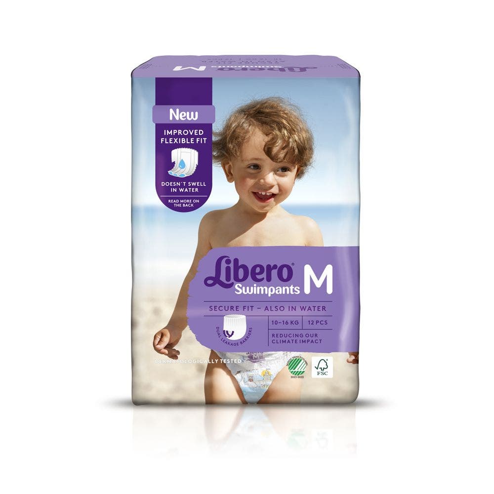 Pannolini Mare/piscina Libero Swim Pants per Bambino 7/16 kg 12 Pezzi-1