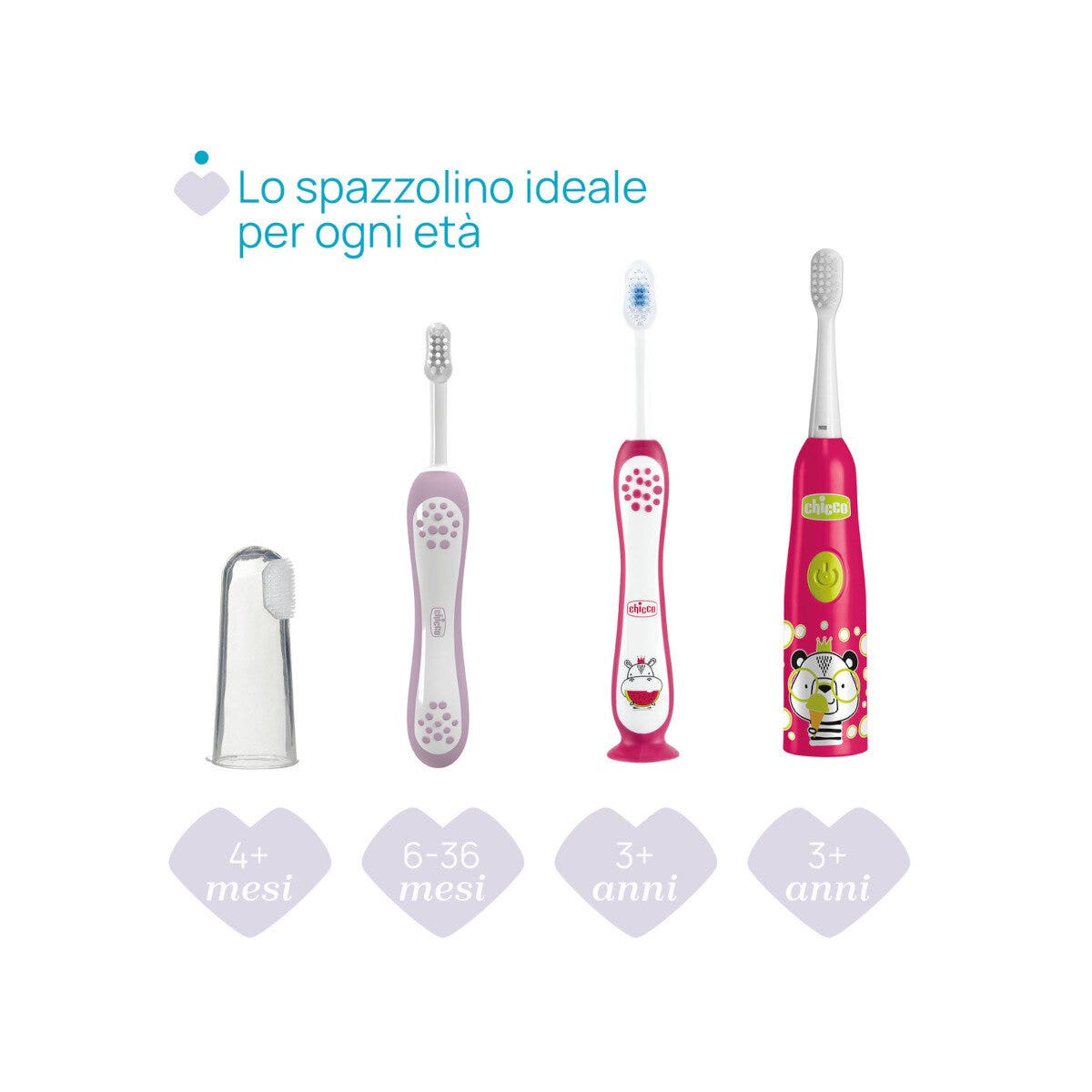 Chicco Spazzolino 3-6 Anni Hippo 1 Pezzo-5
