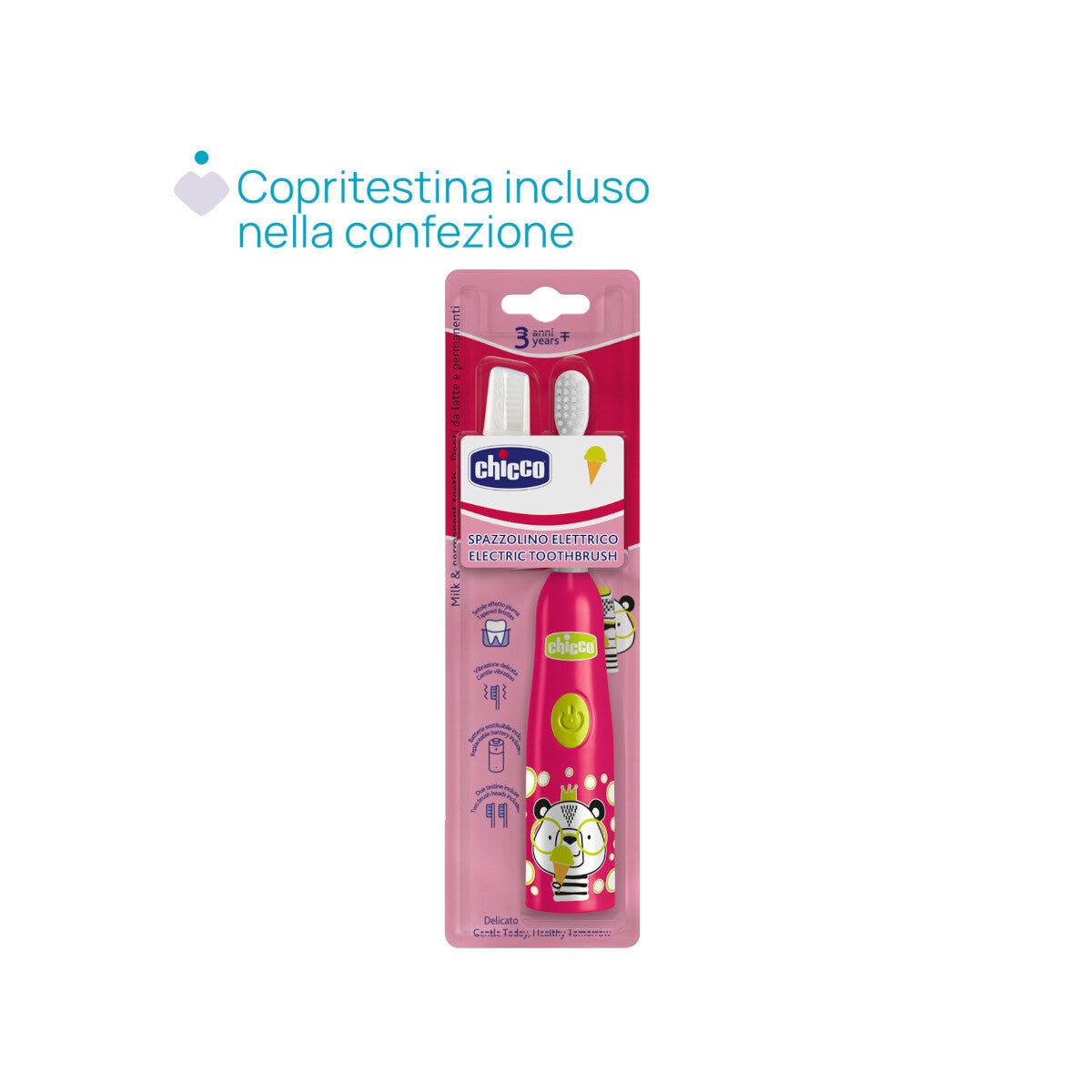 Chicco Spazzolino Elettrico Panda 3+ Anni 1 Pezzo-5