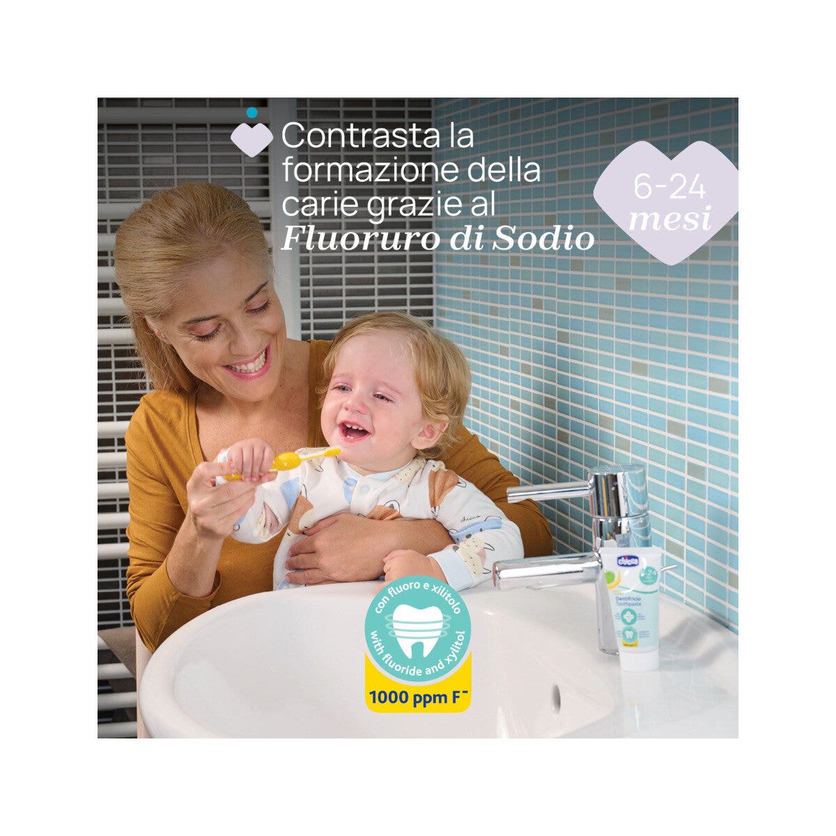 Chicco Dentifricio 6-24 Mesi Gusto Mela-Banana Con Fluoro 50ml-1