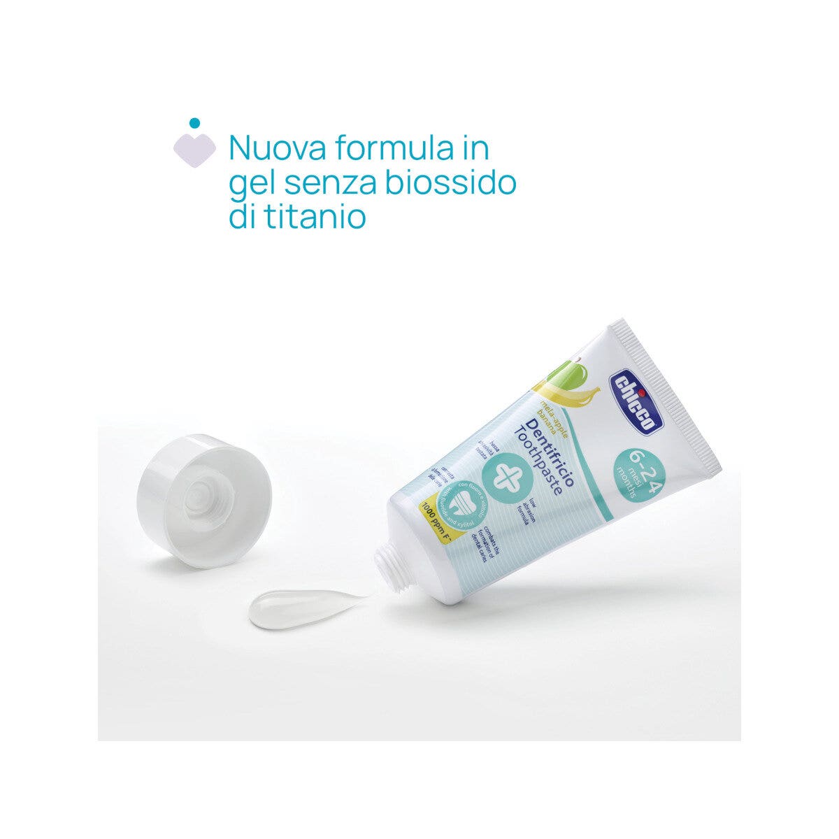 Chicco Dentifricio 6-24 Mesi Gusto Mela-Banana Con Fluoro 50ml-3