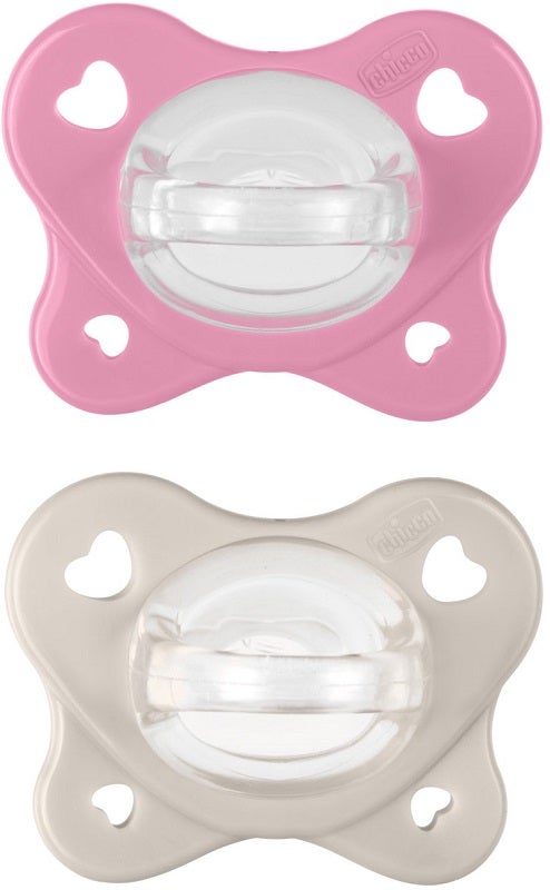 Chicco Dual Soft Succhietto Rosa 6-16 Mesi 2 Pezzi-0