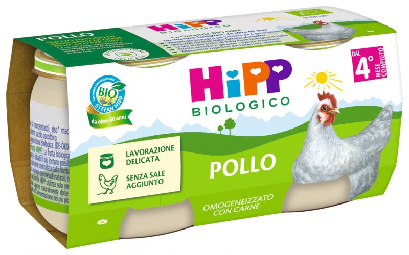 Hipp Bio Omogeneizzato Pollo 2 Pezzi da 80 g-1