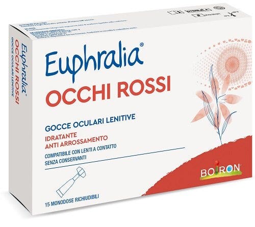 Euphralia Gocce Oculari Lenitive Occhi Rossi 15 Flaconcini Monodose 0,5ml-1