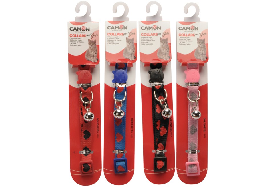 Collare Elasticizzato in Nylon per Gatti Mix Colori 1 Pezzo