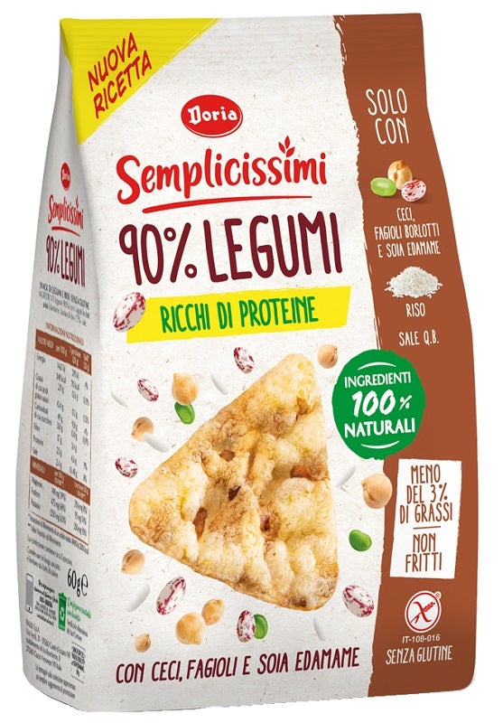 Doria Semplicissimi Snack 90% Legumi Ceci-fagioli-soia 60 g-0