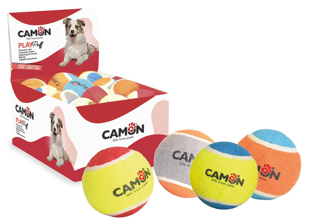 Palla da Tennis Rimbalzante in Gomma Piena per Cani 7,2cm