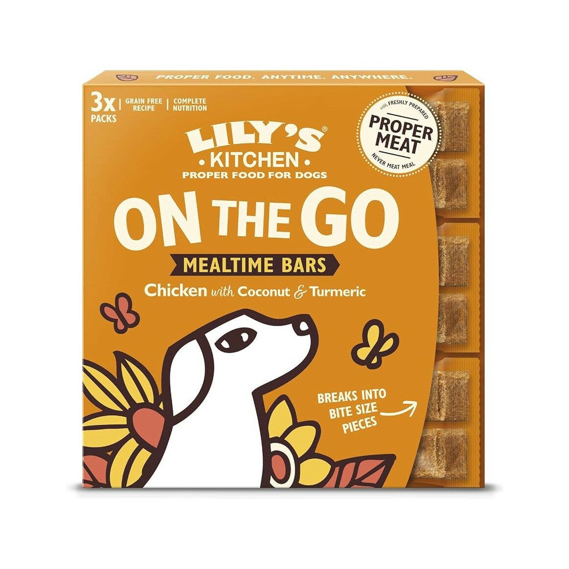 Lily's Kitchen Chicken On the Go Bars Adult Dog 3x40g-1