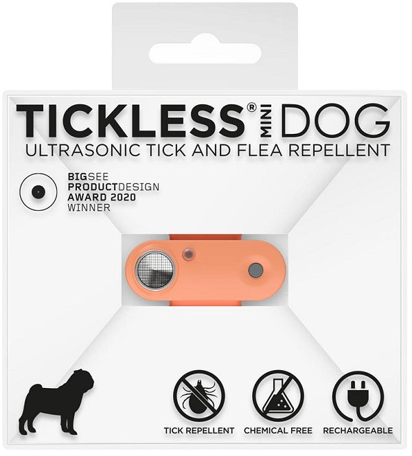 Tickless Mini Dog Repellente Ultrasuoni Colore Hot Peach