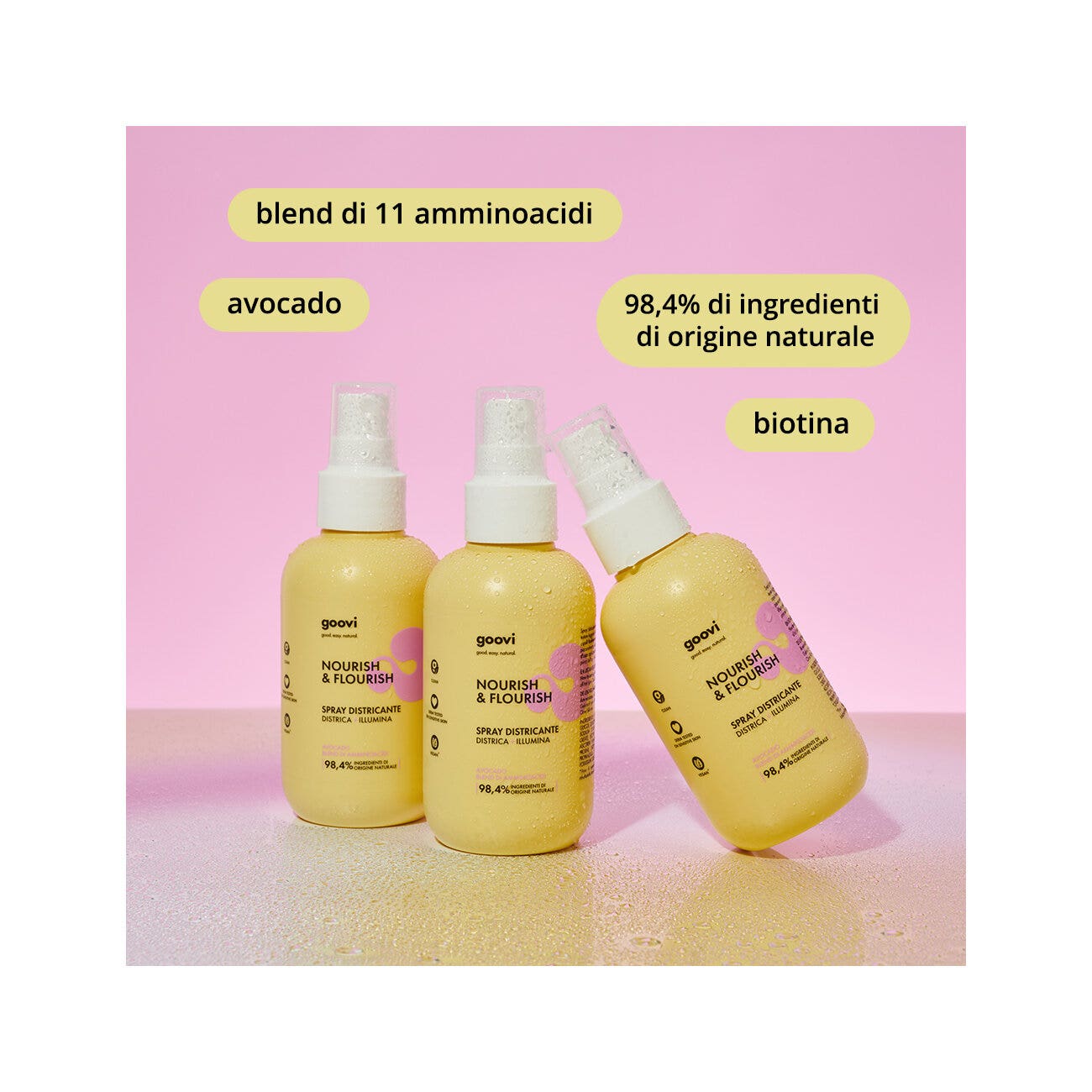 Goovi Nourish & Flourish Spray Districante Per Capelli 100ml-2