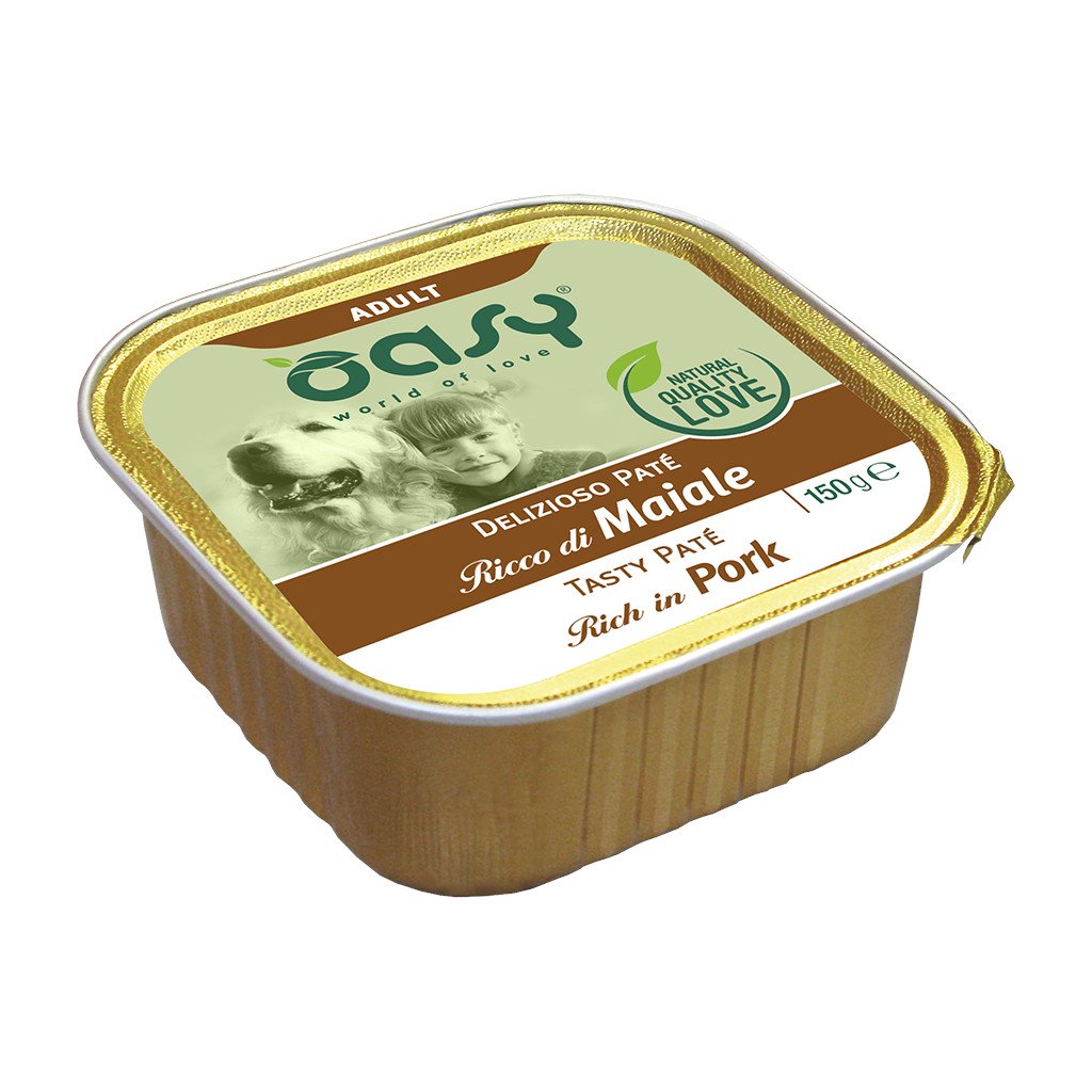 Oasy Wet Dog Delizioso Pate' Adult Maiale 150 g