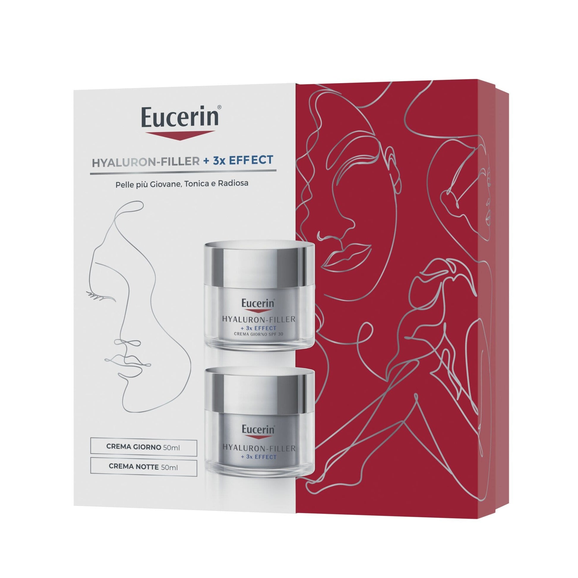 Eucerin Cofanetto Hyaluron-Filler + 3x Effect Crema Giorno 50ml + Crema Notte 50ml-1