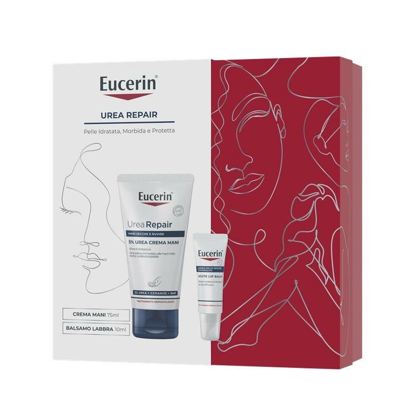 Eucerin Cofanetto Urearepair Crema Mani 75ml + Balsamo Labbra 10ml-1