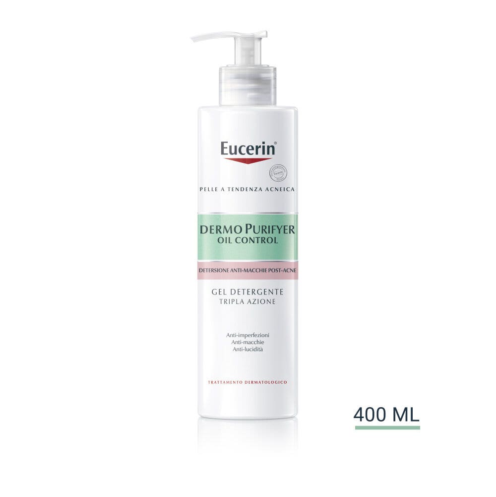Eucerin DermoPurifyer Oil Control Gel Detergente Tripla Azione 400ml-2