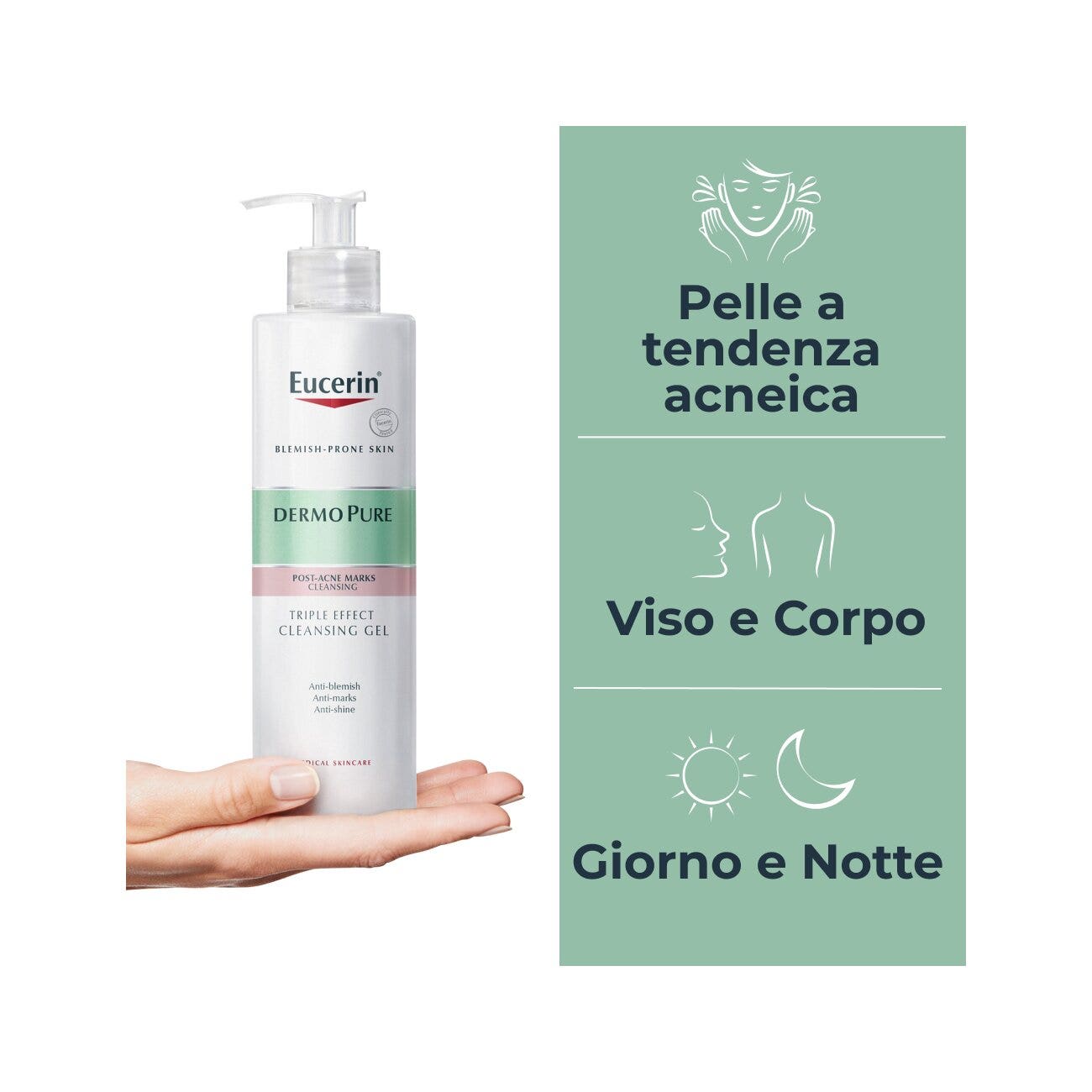 Eucerin DermoPurifyer Oil Control Gel Detergente Tripla Azione 400ml-4