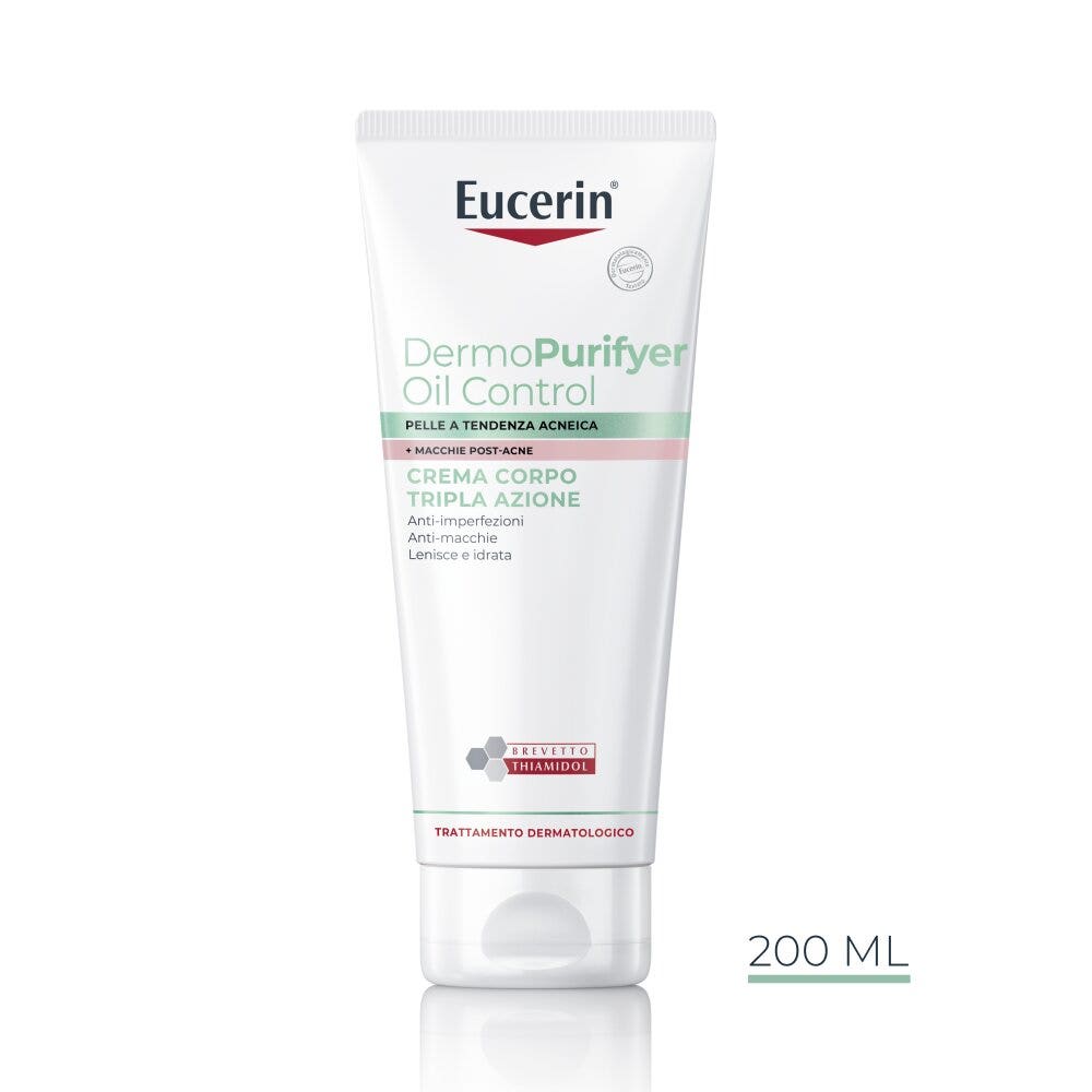 Eucerin DermPurifyer Oil Control Crema Corpo Tripla Azione Anti-Imperfezioni 200ml-2