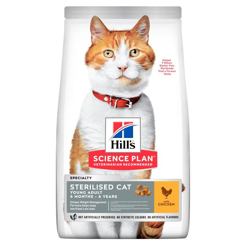 Hill's Science Plan Young Adult Sterilised Cat Alimento per Gatti al Pollo 3kg-1