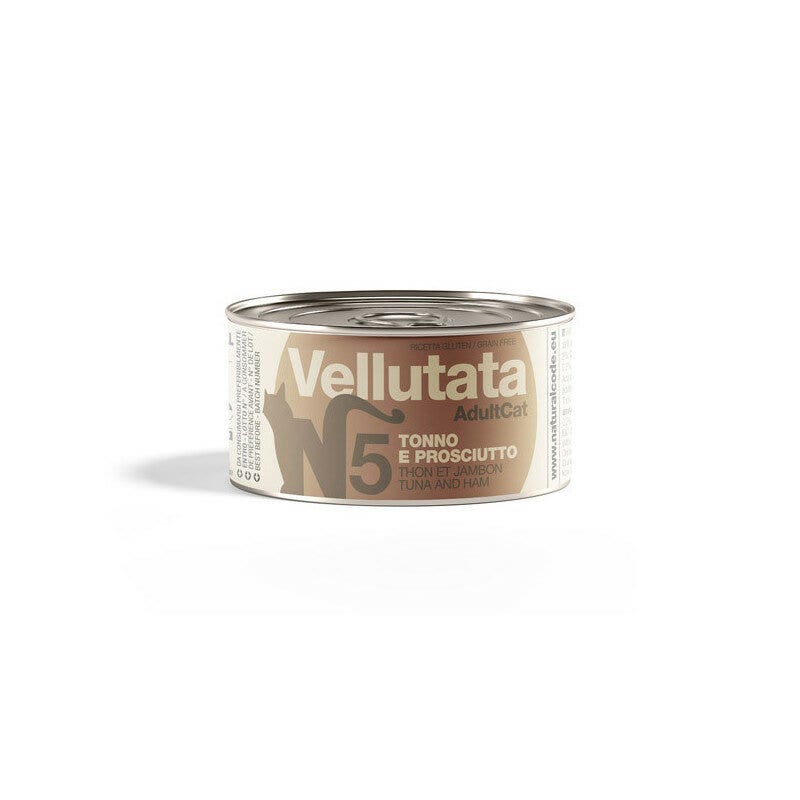 Natural Code N5 Vellutata Tonno e Prosciutto Gatti Adulti Lattina 85g-1