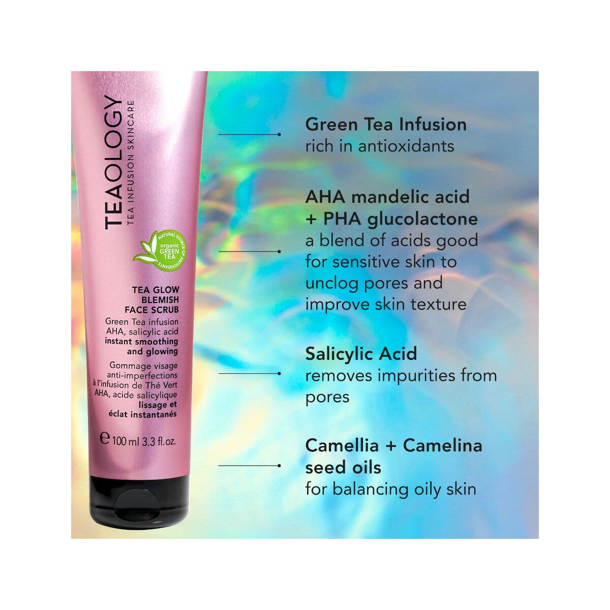 Teaology Tea Glow Esfoliante Viso Anti-Imperfezioni 100ml-2