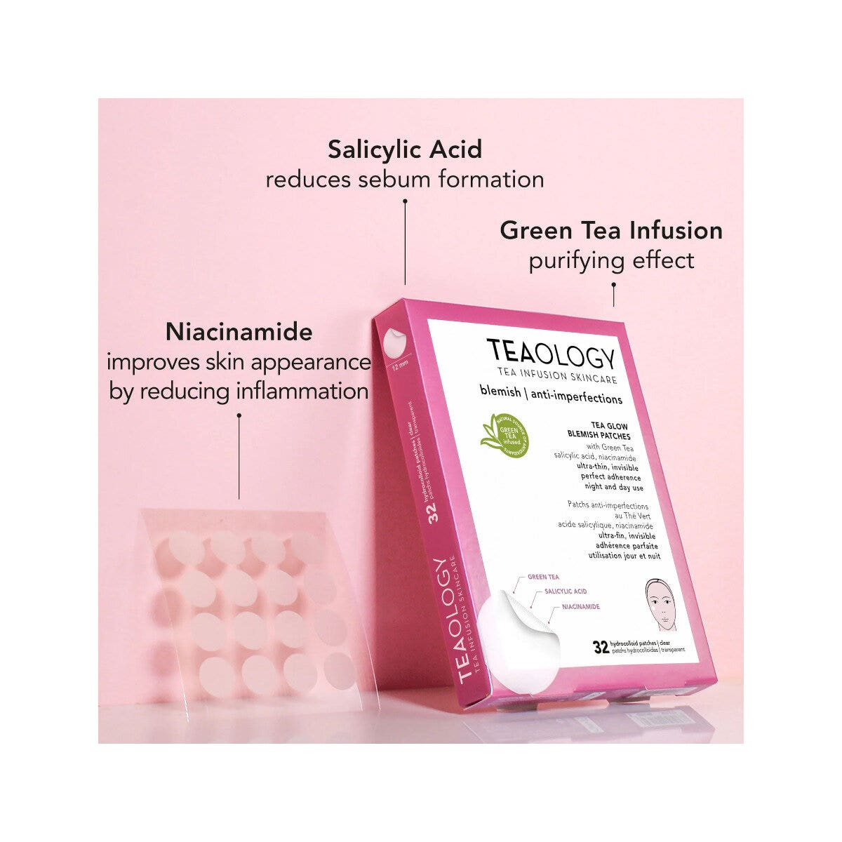 Teaology Tea Glow Patch Idrocolloidali Anti-Imperfezioni 32 Pezzi-2