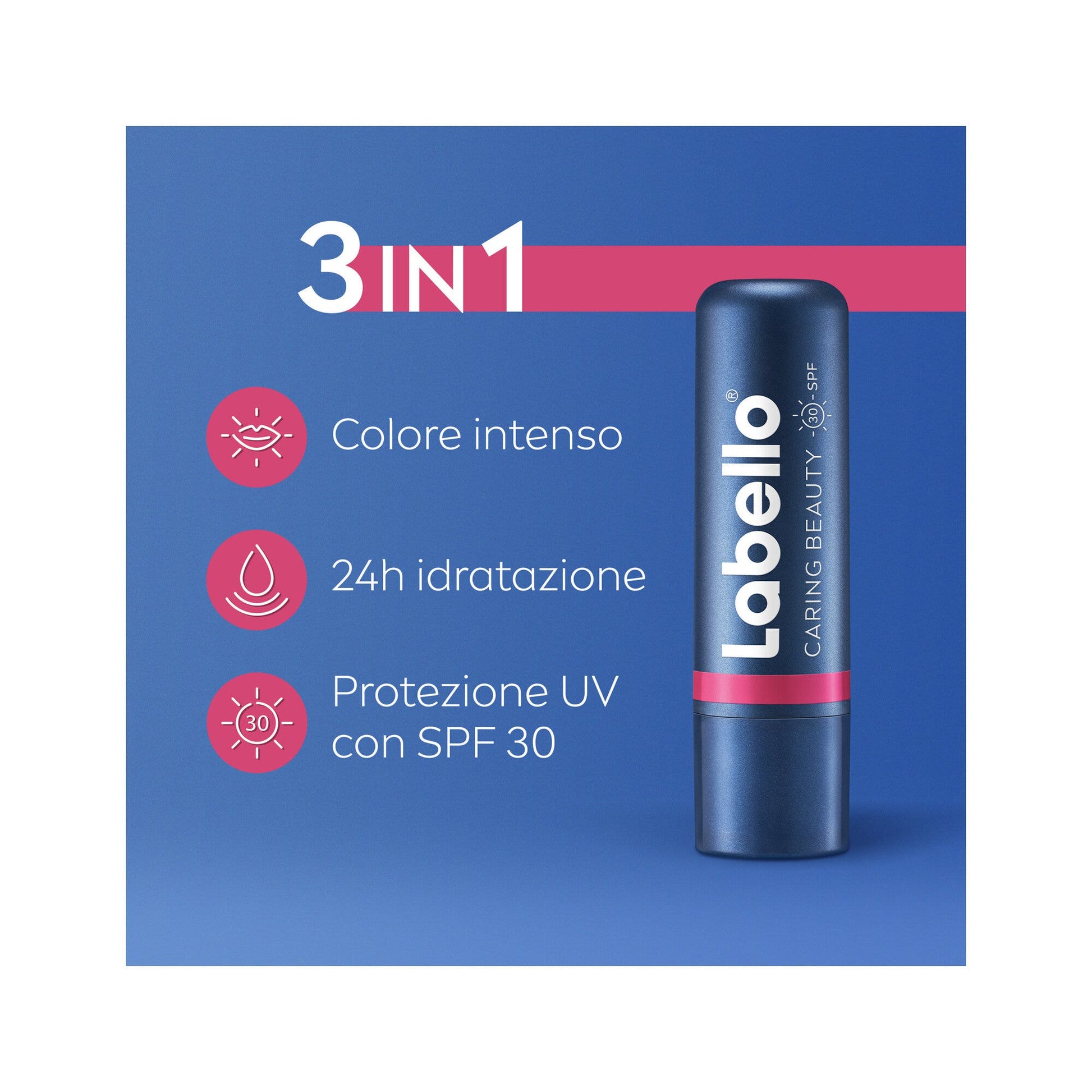 Labello Caring Beauty Lip & Cheek Pink Spf30 Burrocacao Labbra E Guance Colorato Rosa 4,8g-2