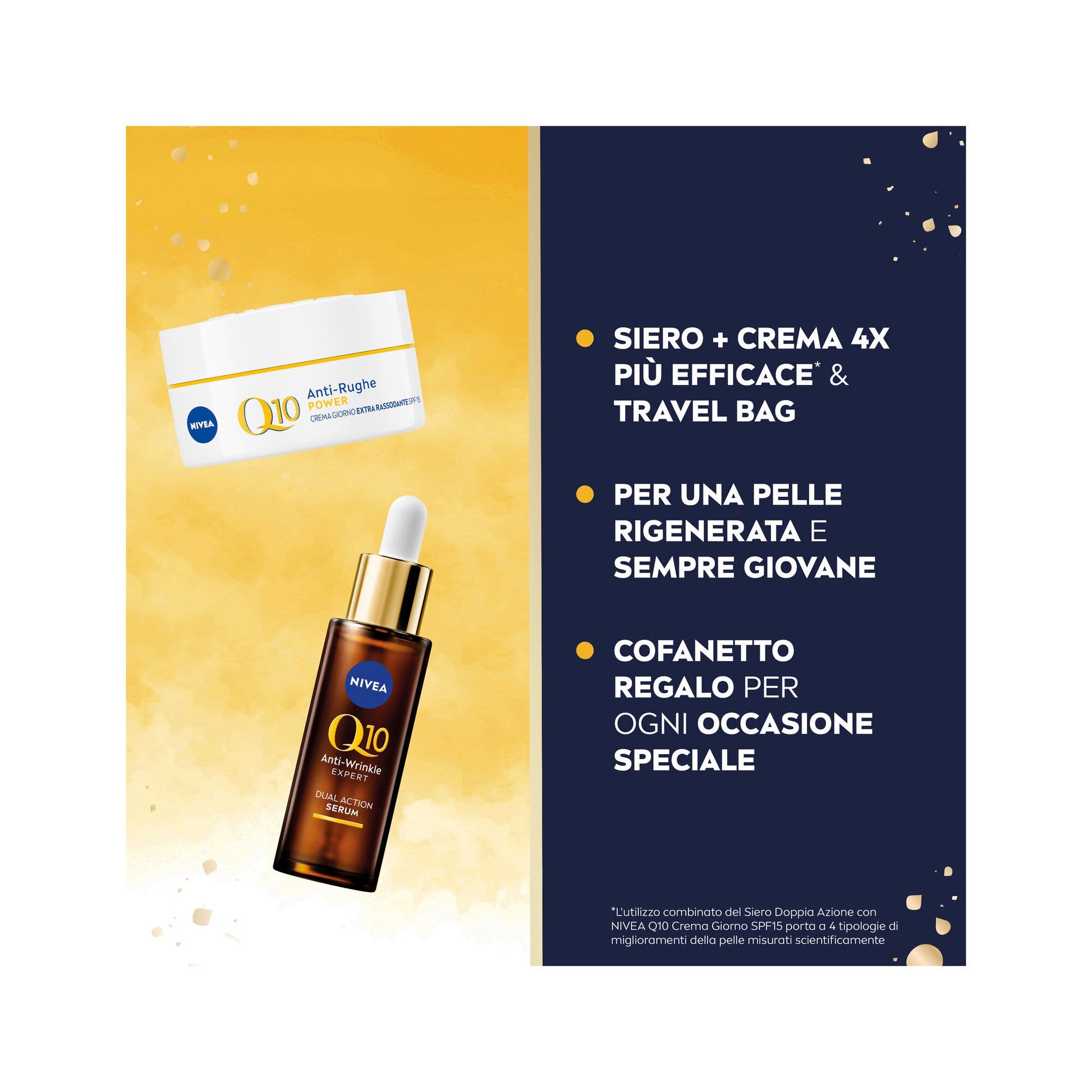 Nivea Routine Q10 Cofanetto Crema Viso 50ml + Siero Viso 30ml + Travel Bag-3