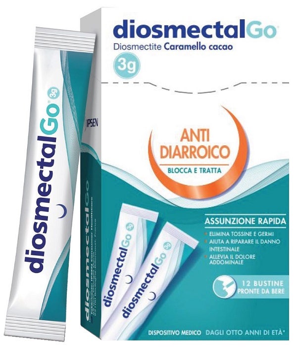 Diosmectal Go 12 Bustine - Sollievo Rapido per Disturbi Intestinali-1