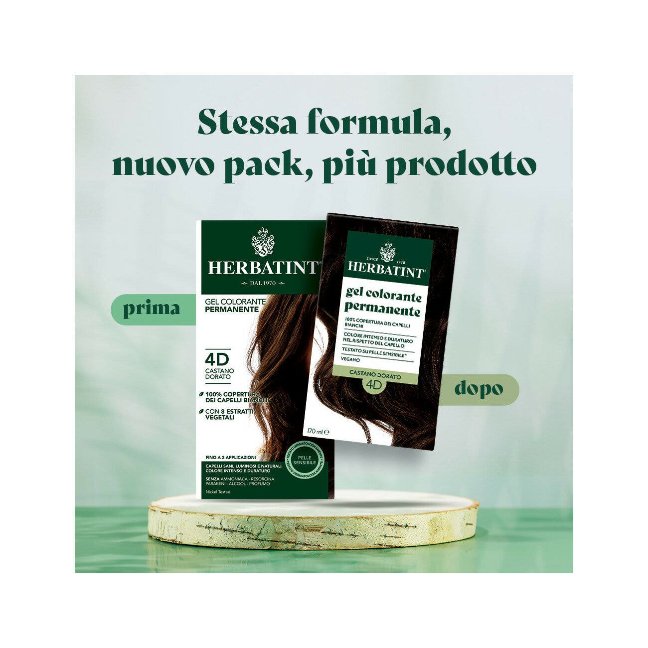 Herbatint Tintura Per Capelli Gel Permanente 4D Castano Dorato 170ml-6