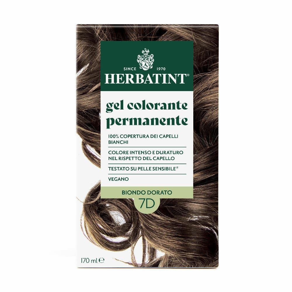 Herbatint Gel Colorante Permanente 7D Biondo Dorato 170ml-2