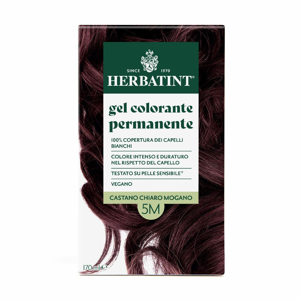 Herbatint Gel Colorante Permanente 5M Castano Chiaro Mogano 170ml-2