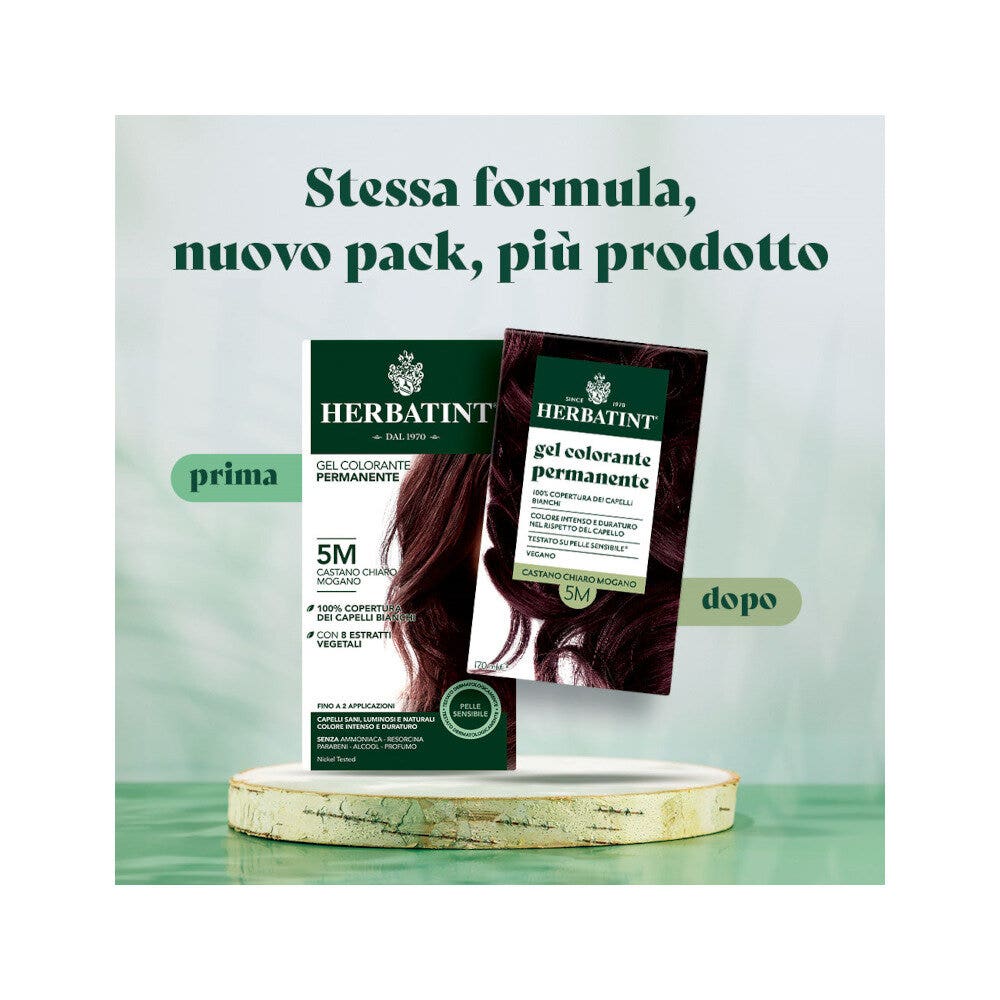 Herbatint Gel Colorante Permanente 5M Castano Chiaro Mogano 170ml-6