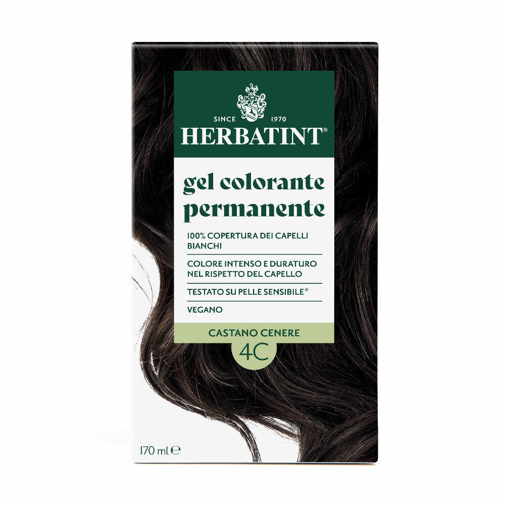 Herbatint Gel Colorante Permanente 4C Castano Cenere 170ml-2